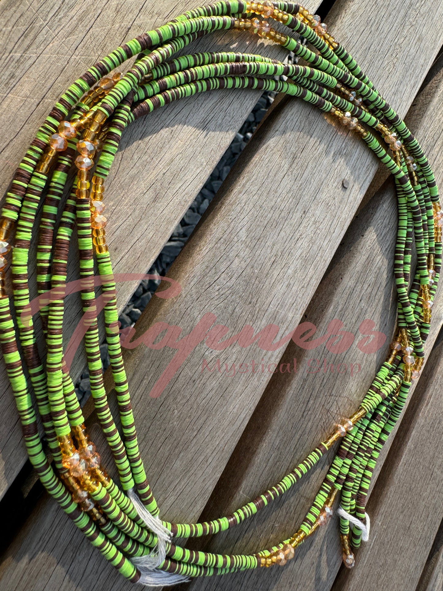 West African Waist Beads (Pistachio)