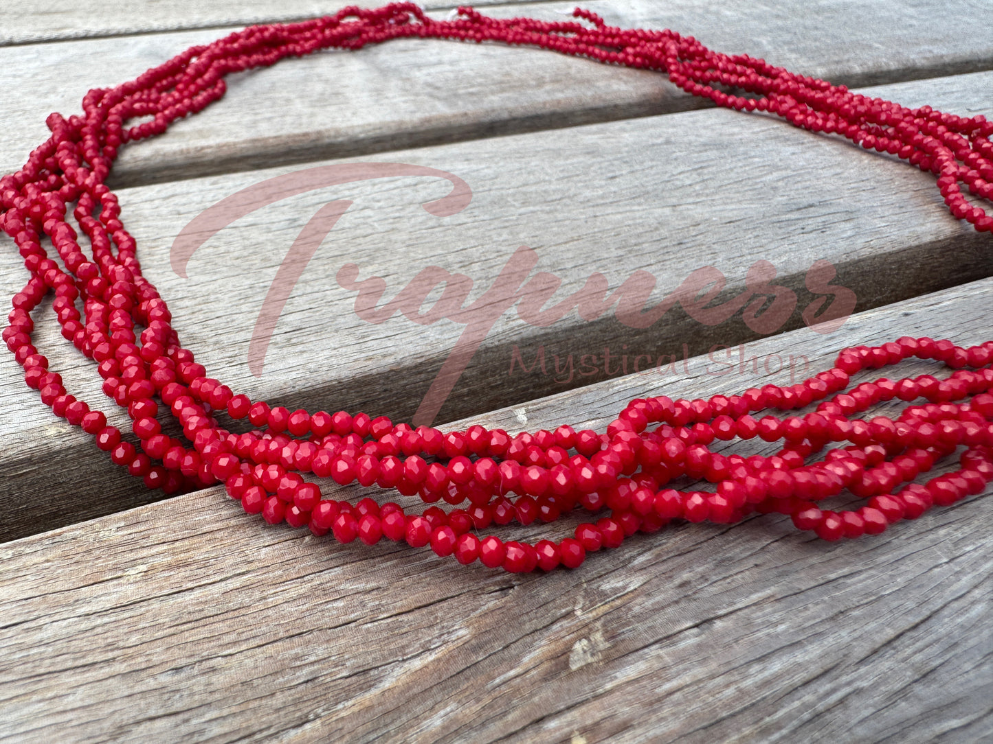 West African Waist Beads (Petite - Candy Apple)