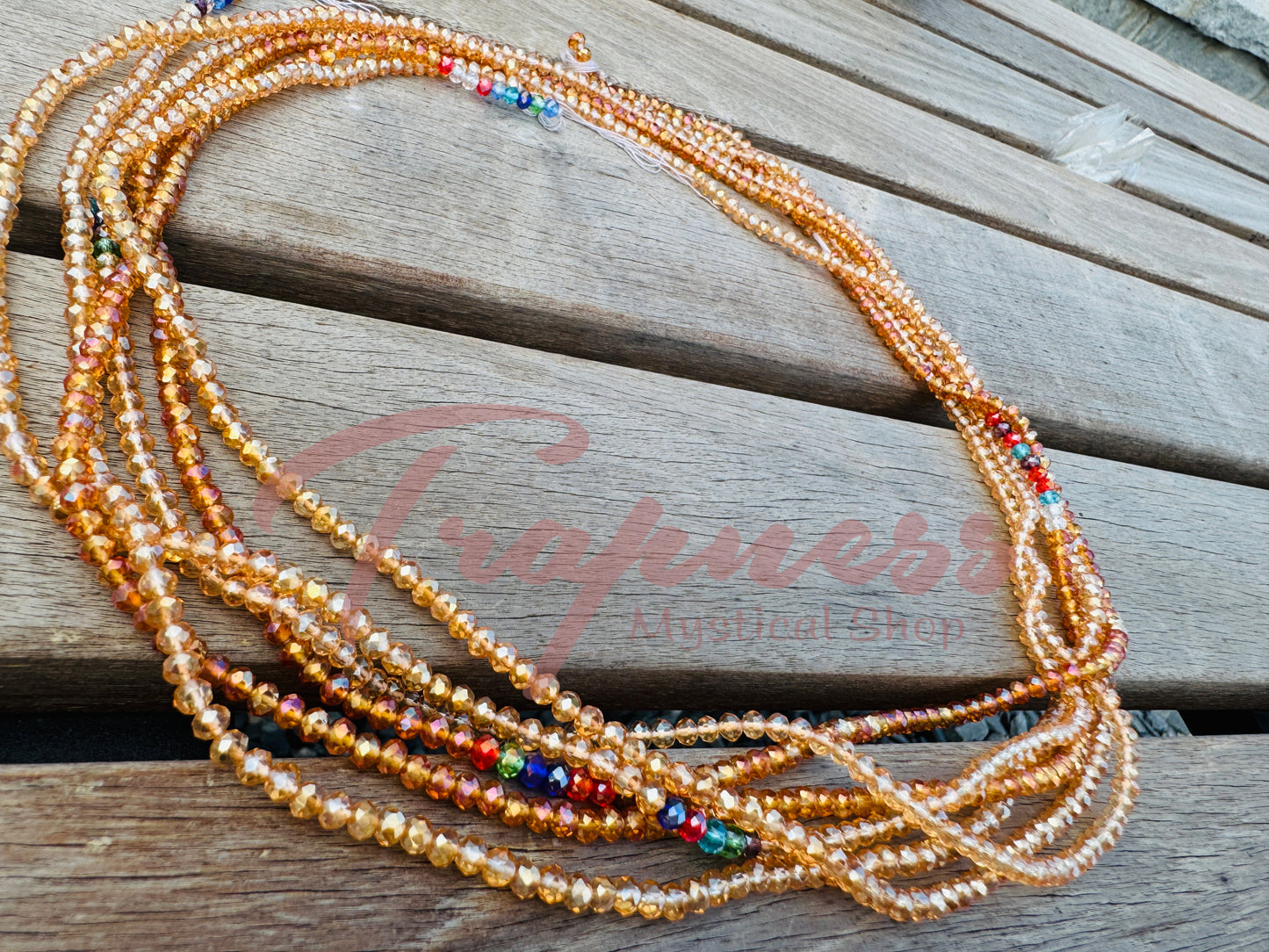 West African Waist Bead (Petite - Goldie)