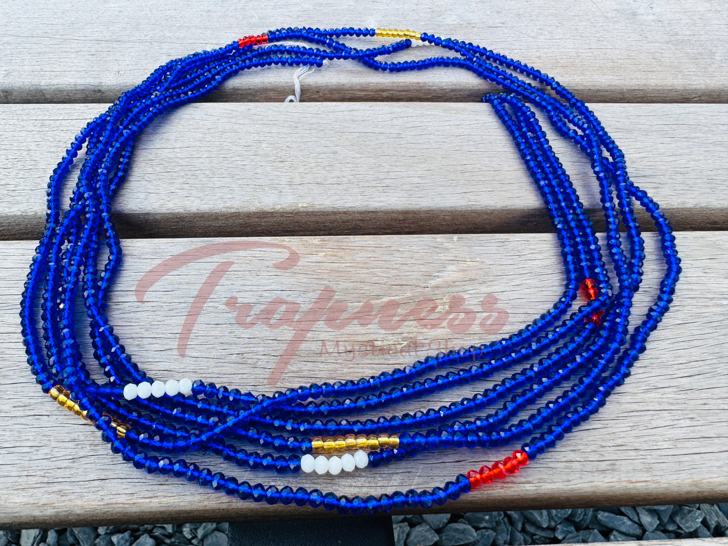 West African Waist Beads (Petite - Blueberry)
