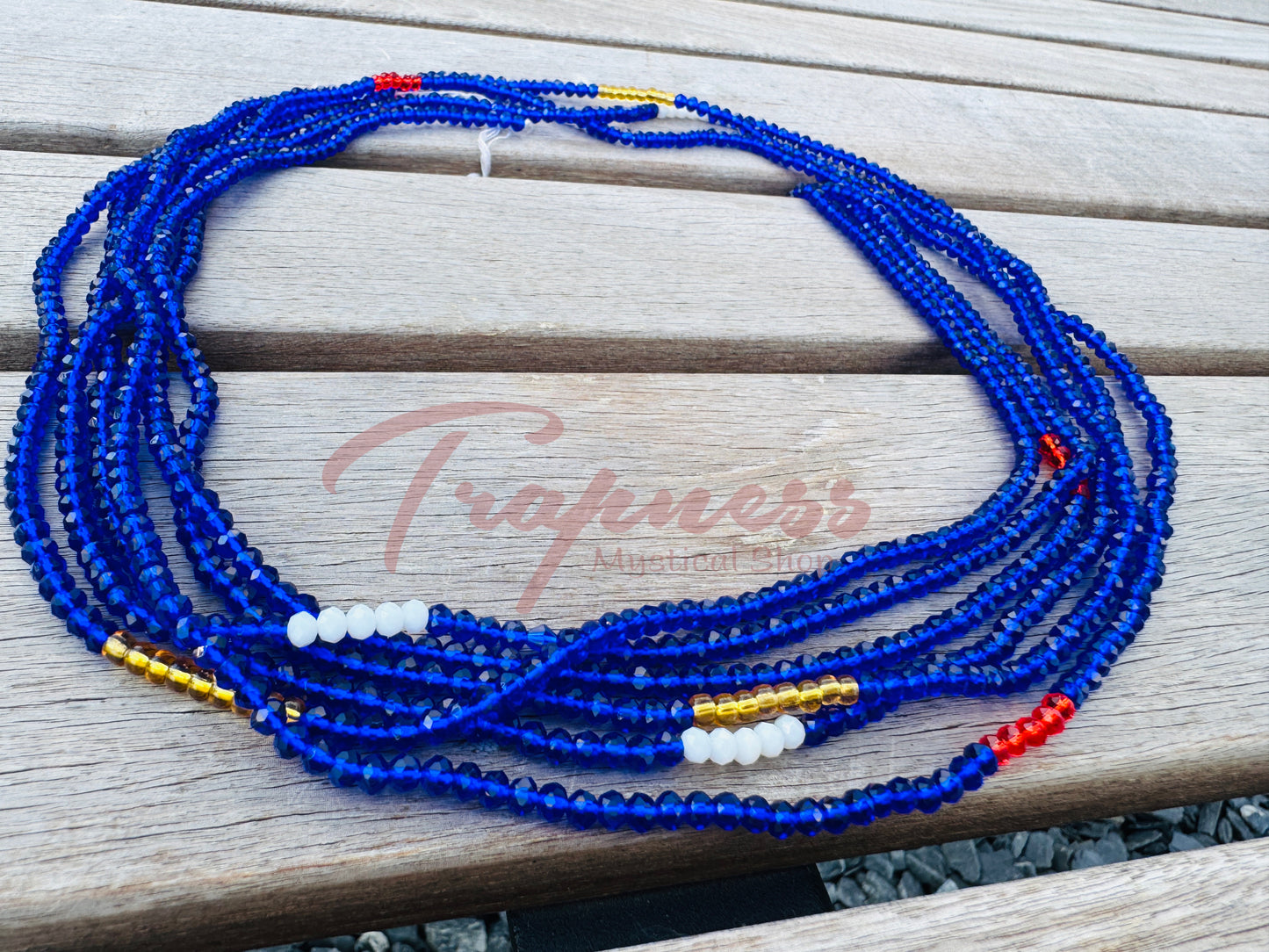 West African Waist Beads (Petite - Blueberry)