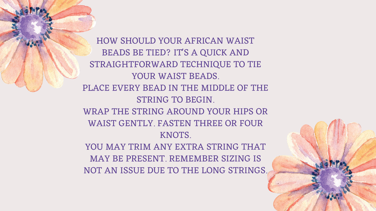 West African Waist Beads (Berry Glo)