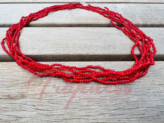 West African Waist Beads (Petite - Candy Apple)