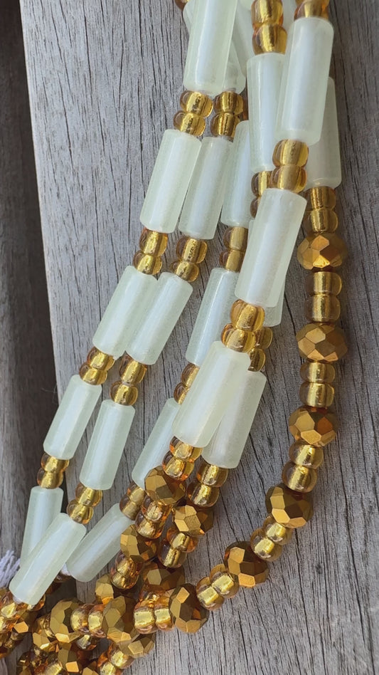 West African Waist Beads(Pure/Gold)